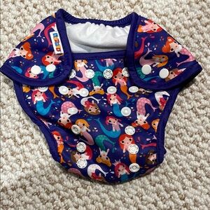 🇨🇦 FREE w/ PURCHASE Bummis Infant Mermaid Print Swim Diaper for Baby